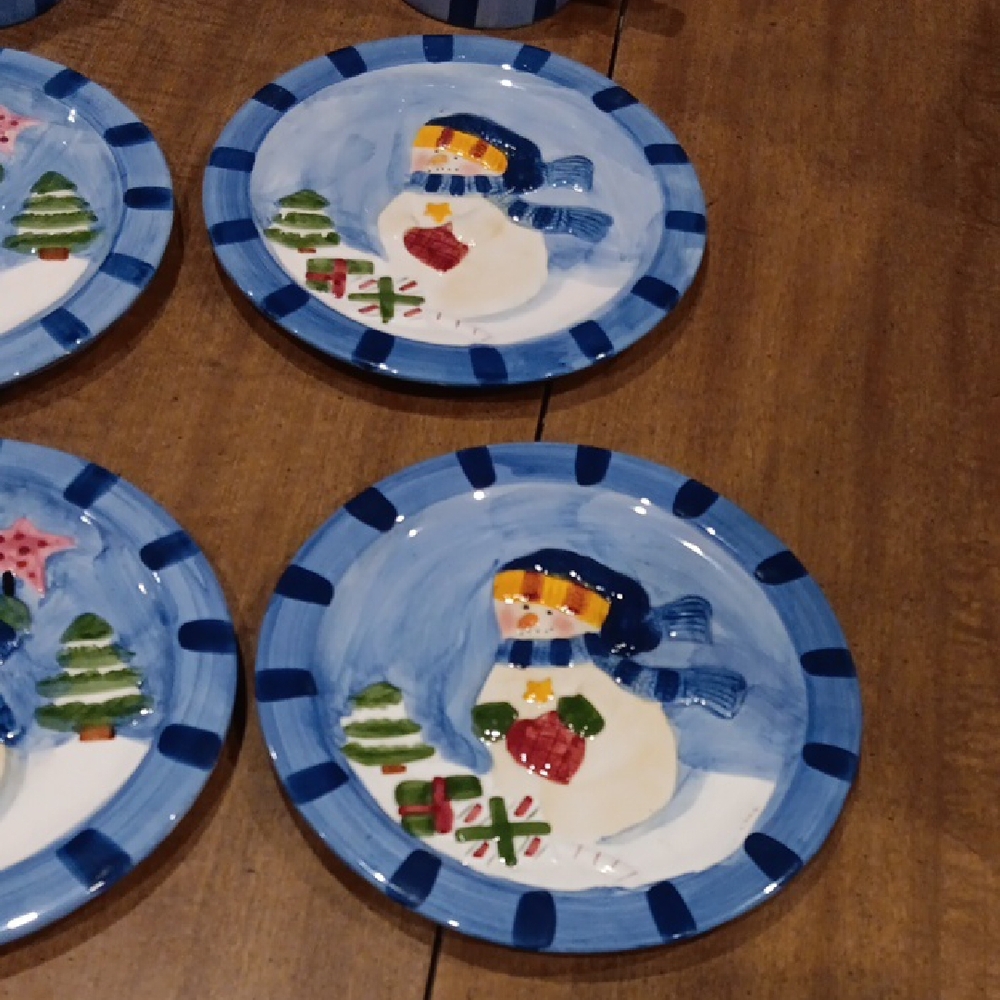 Festive Snowman Ceramic Mug and Plate Set - Picture 3 of 9
